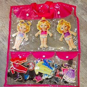 51 pieces triplet doll magnetic playset